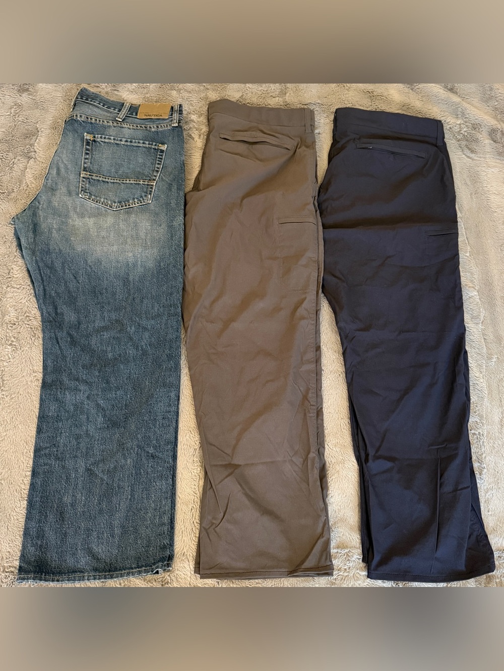 Men's Pants Lot 38x32 Nautica Relaxed Jeans Unionbay UB Tech Travel 3pc
